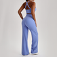 Wholesale Women's Peach Lift High Waist Flare Pants Yoga Set – Cross Back Sports Bra 0258