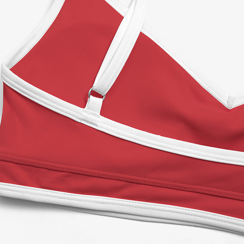 Women's Contrast Color Thin Strap Sports Bra