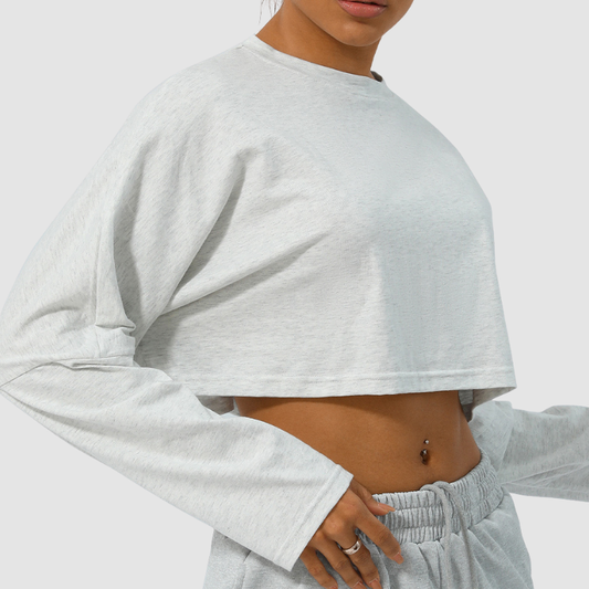 Wholesale Cropped Long Sleeve Yoga Top | Wonderxfans bulk activewear
