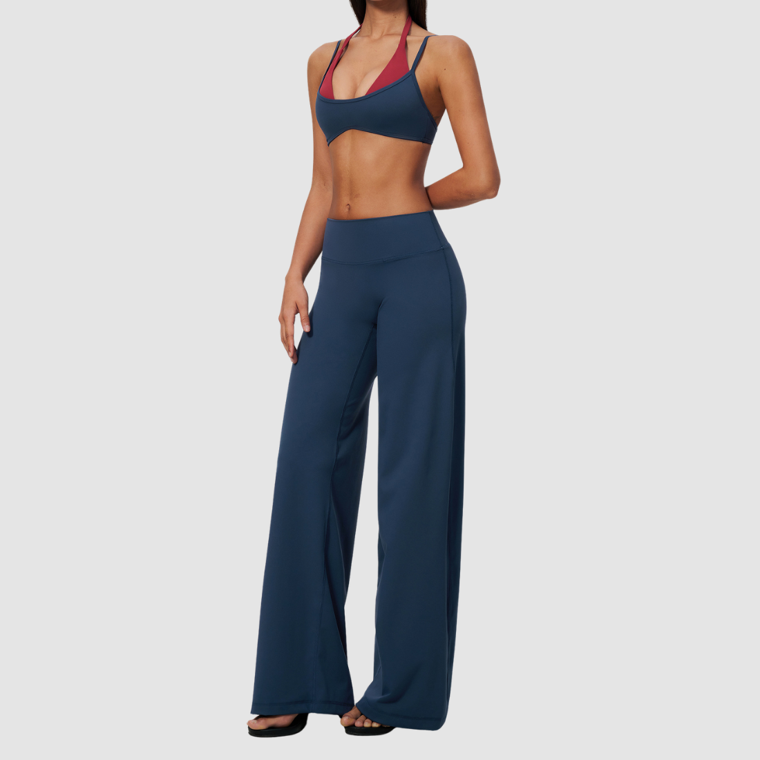 Wholesale Women’s Sports Bra & Wide-Leg Yoga Pants Set