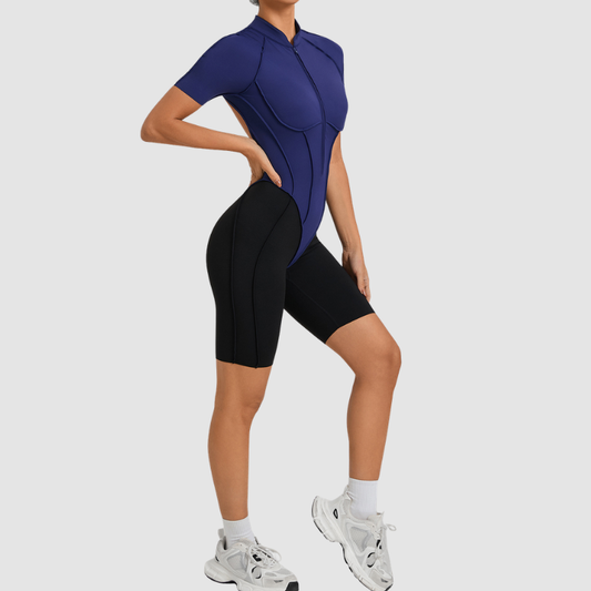 Wholesale Color blocked short sleeve backless | Wonderxfans bulk activewear