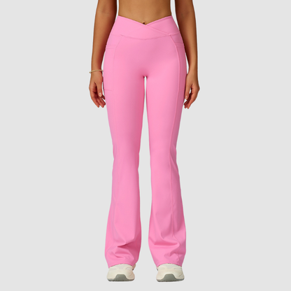 Wholesale women's solid color flared pants | Wonderxfans bulk activewear