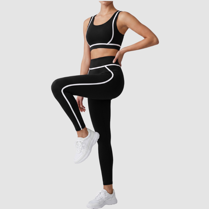 Wholesale Women's 3-Piece Yoga Set – Sleeveless Vest, Sports Bra and Leggings