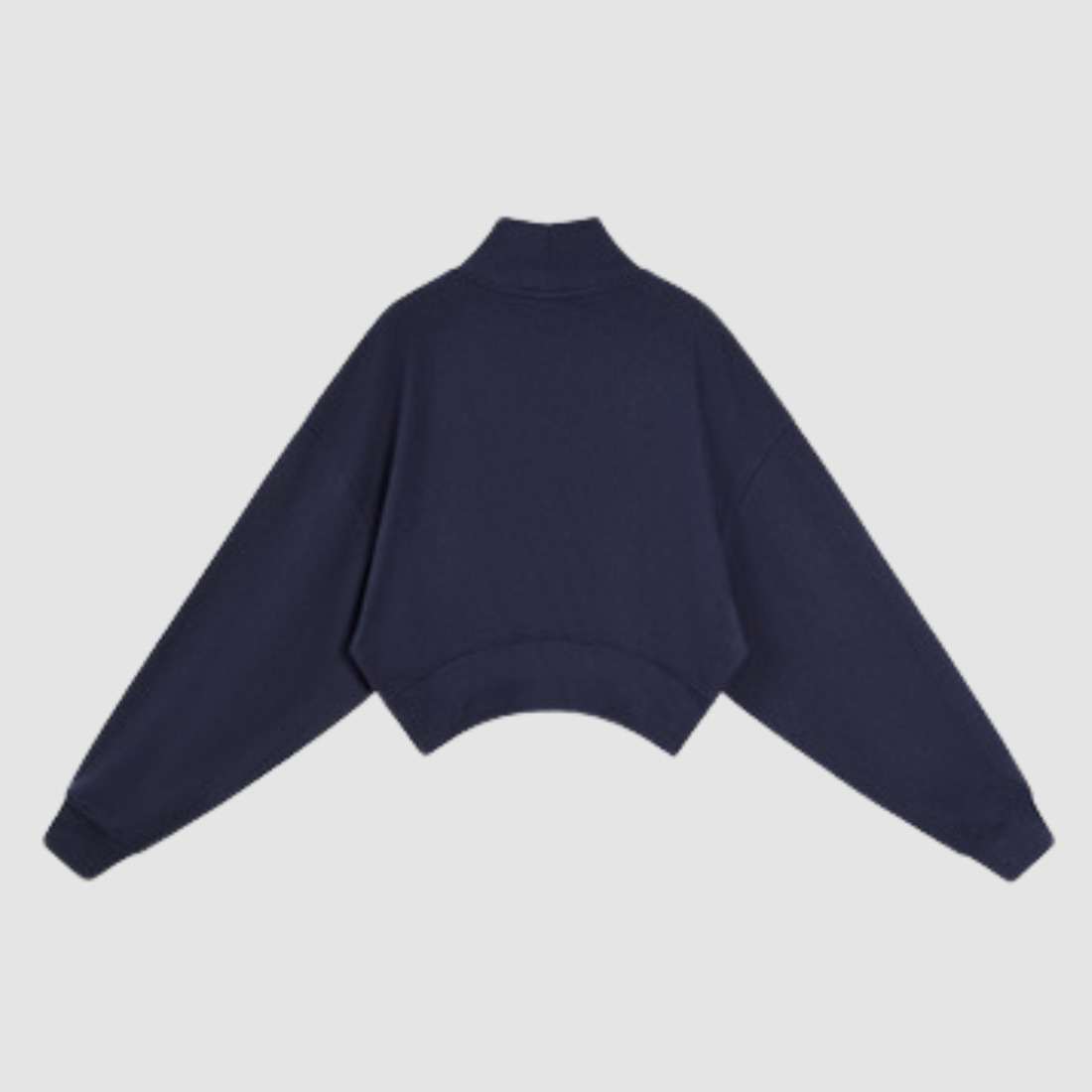 Wholesale Women’s Mock-Neck Boxy Sweatshirt – Relaxed Cotton Blend