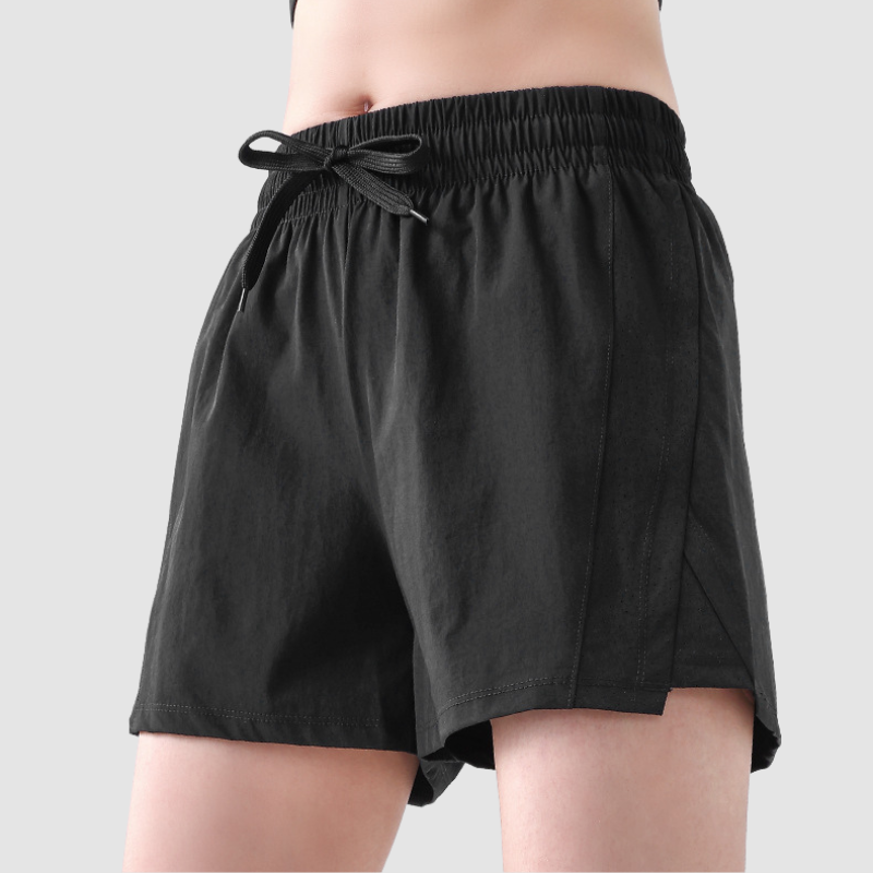 Wholesale Women's Mesh Breathable Ice Silk Anti-Exposure Athletic Shorts – Fake Two-Piece Fitness Shorts