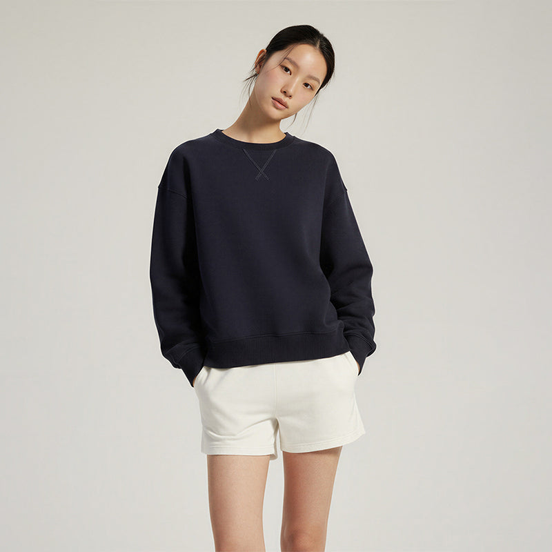 Round neck loose casual sweatshirt