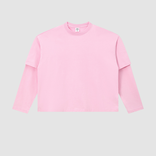 Wholesale Men’s Washed Double-Sleeve Long-Sleeve T-Shirt