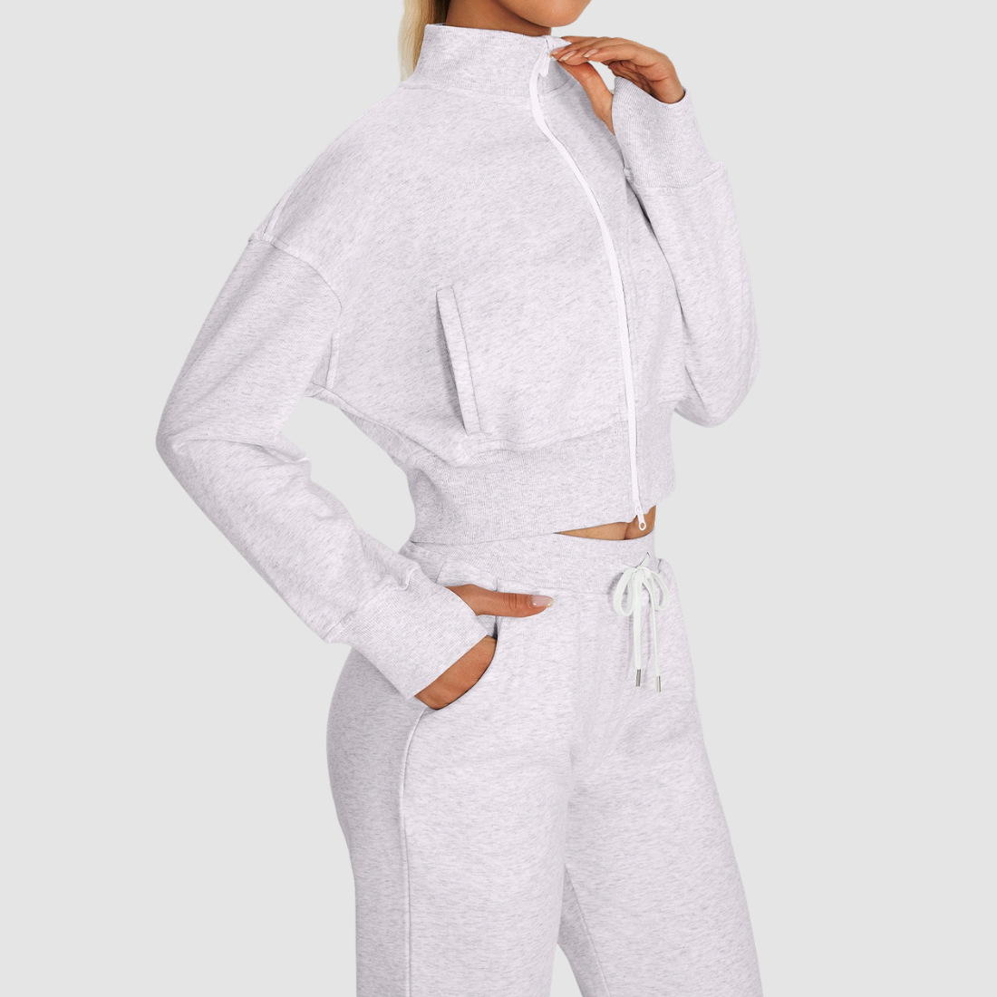 Wholesale Women's Short Zip Stand-Collar Sports Jacket