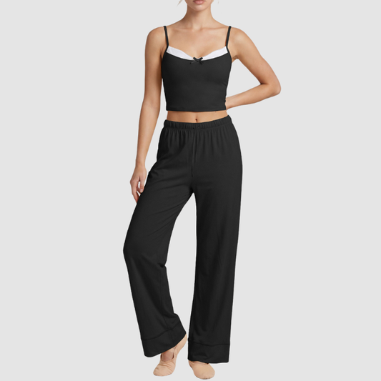 Wholesale Women's Yoga Bra & Wide-Leg Pants Set – High-Stretch Training Suit