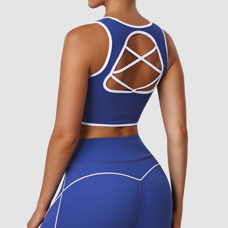 Wholesale color-blocked tank top and sports bras