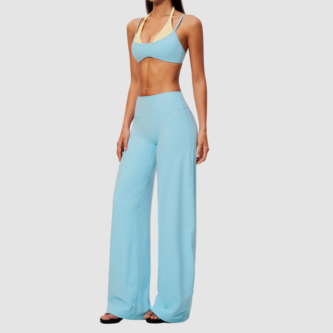 Wholesale Women’s Sports Bra & Wide-Leg Yoga Pants Set