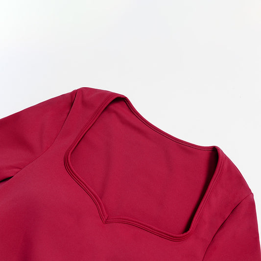 Wholesale V-neck long-sleeved top with removable | Wonderxfans bulk activewear