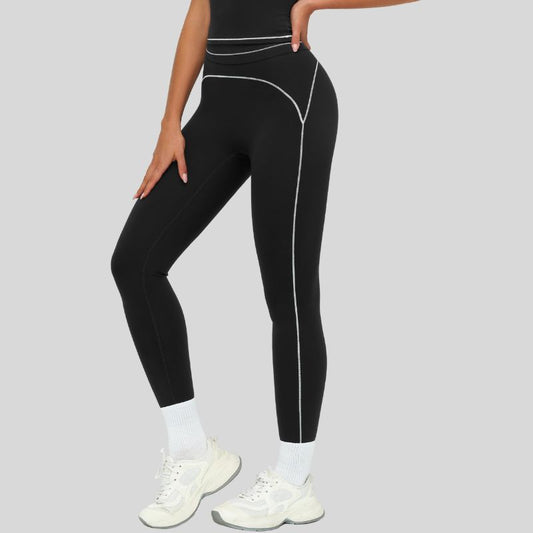 Wholesale Contrasting stitching leggings | Wonderxfans bulk activewear