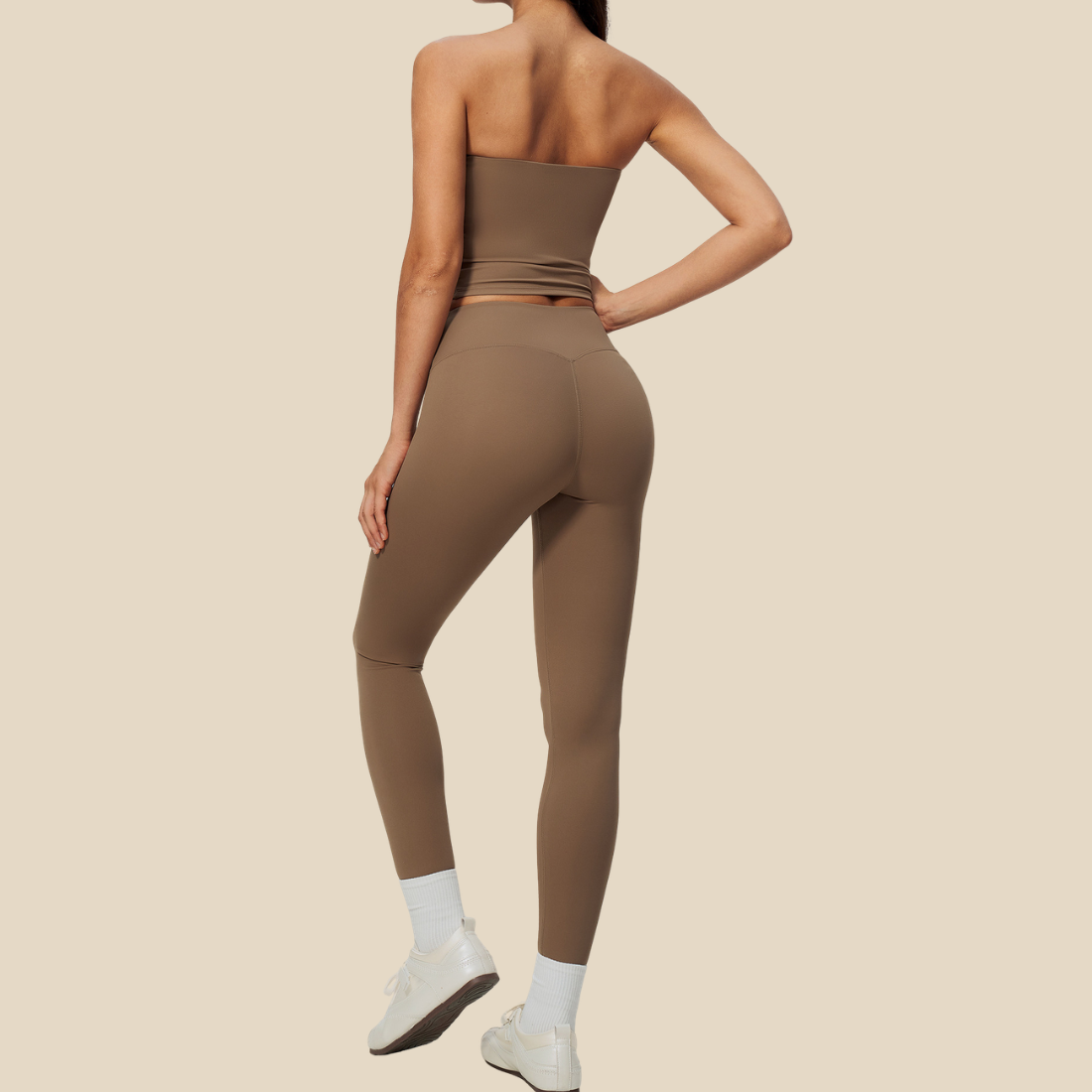 Wholesale Women's Activewear Padded Sports Vest & Fitted Cropped Pants Set