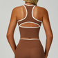 Wholesale Women's Color-Block Open-Back Sports Vest – Seamless Cutout Activewear