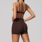 Wholesale Wholesale Triangle Cup Yoga Set – Naked-Feel Seamless Bra+ Fitness Shorts