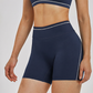 Wholesale high waisted contrasting sports shorts
