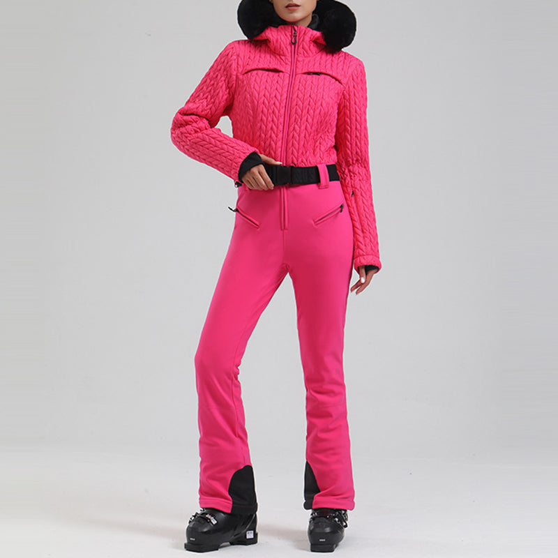 Women's Windproof and Waterproof Ski Jumpsuit