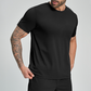 Wholesale Men's Drop-Shoulder Round-Neck Athletic T-Shirt – Breathable Workout Tee