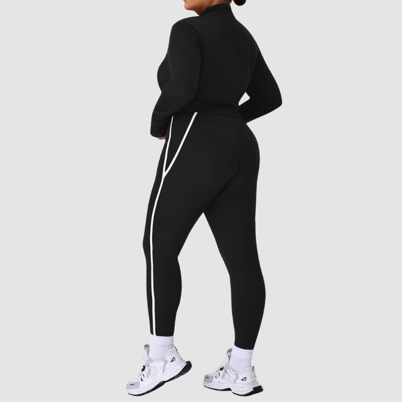 Wholesale large size contrasting color women's activewear set