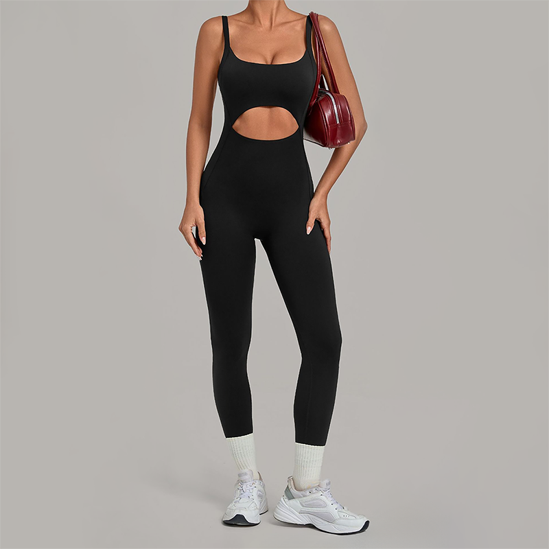 Wholesale Women's Sleeveless Crop Top Back Zip Yoga Bodysuit