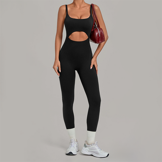 Wholesale Women's Sleeveless Crop Top Back Zip Yoga Bodysuit