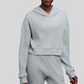 Loose-fitting sports pants + hooded sports sweatshirt two-piece set