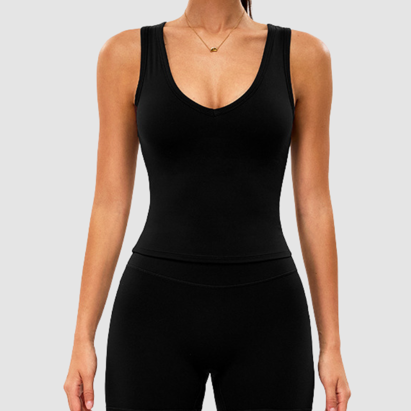 Wholesale solid color women's athletic tank top
