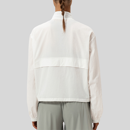 Women's Outdoor Windbreaker Loose Casual Yoga Jacket with Stand Collar