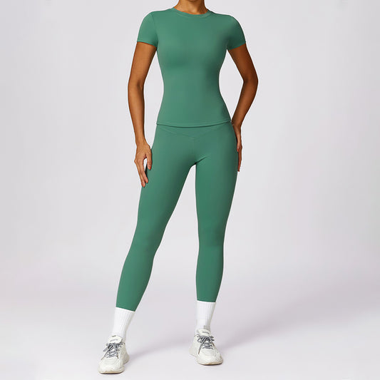 Wholesale Skinny Short Sleeve Yoga Top | Wonderxfans bulk activewear
