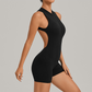 Wholesale Half zip Integrated hip lifting jumpsuit