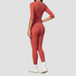 Wholesale Women's Mid-Sleeve Long Pants Yoga Set