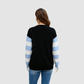 Wholesale Women’s Contrast Flower Stripe Knit Cardigan