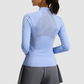 Wholesale stand collar half zip yoga top