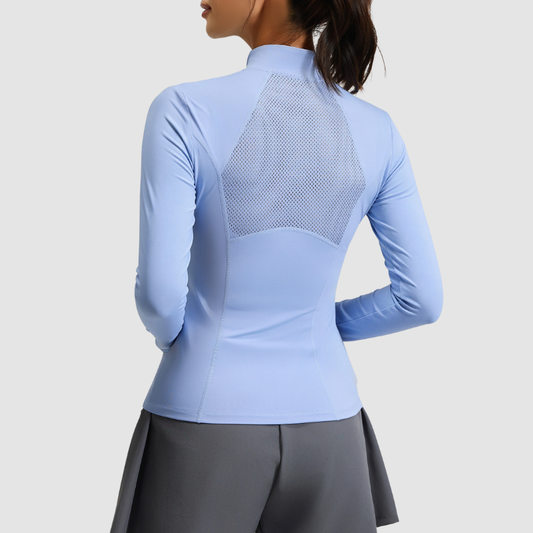 Wholesale stand collar half zip yoga | Wonderxfans bulk activewear