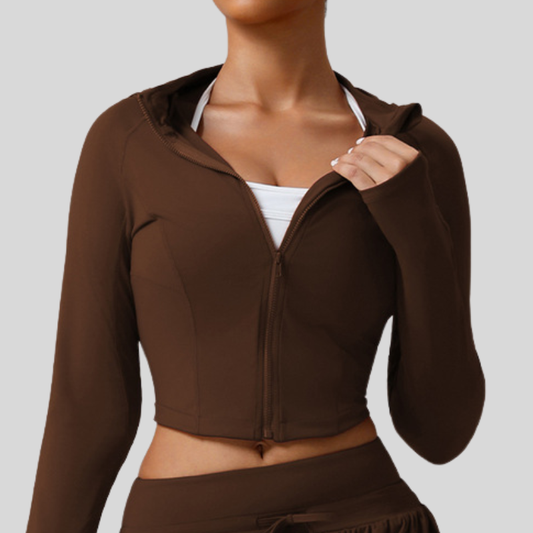 Wholesale Slim fit cropped long-sleeved yoga | Wonderxfans bulk activewear