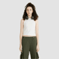 Wholesale Women’s Washed Racerback Tank – Cropped Cotton Blend Streetwear Top