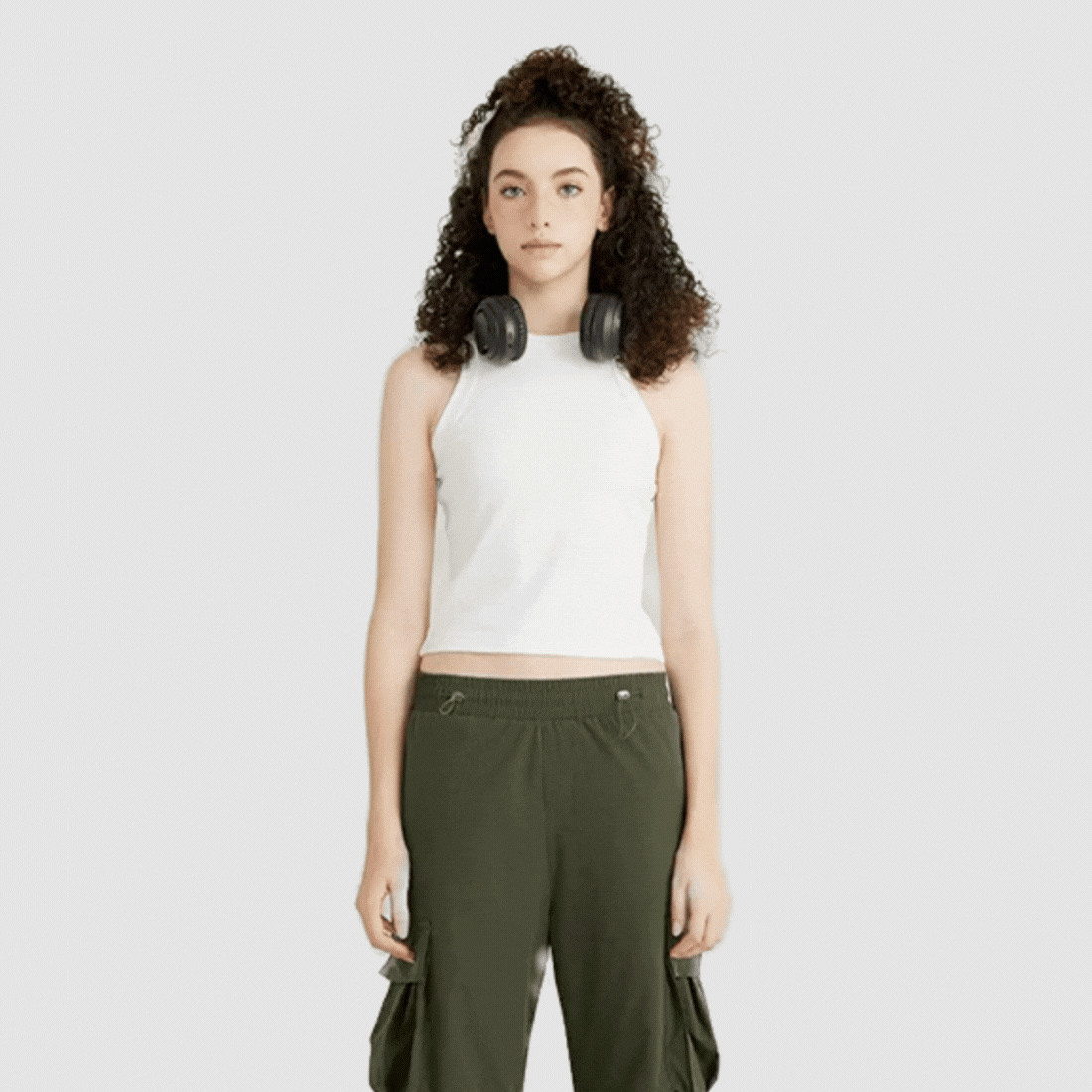 Wholesale Women’s Washed Racerback Tank – Cropped Cotton Blend Streetwear Top