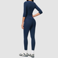Wholesale Women's 3/4 Sleeve Crop Top & Full-Length Leggings Set – Seamless Yoga Activewear