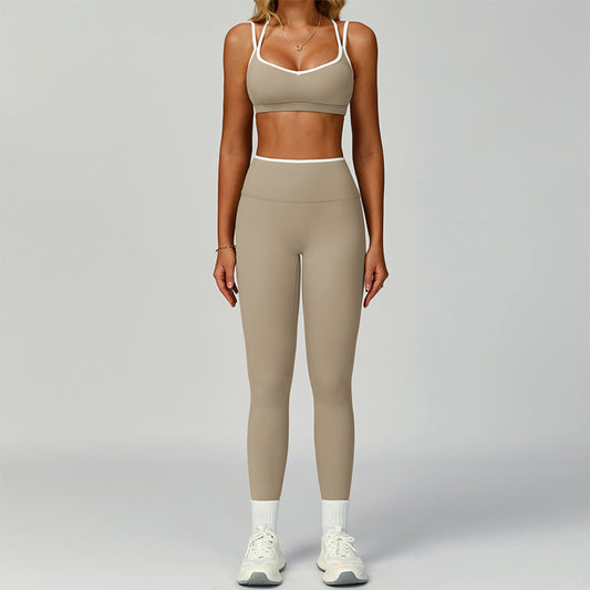 Wholesale Contrasting Color Sports Bra + | Wonderxfans bulk activewear