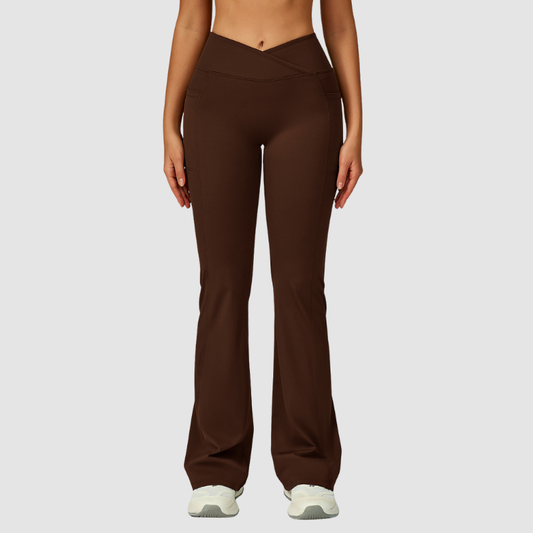 Wholesale women's solid color flared pants | Wonderxfans bulk activewear