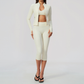 Wholesale Women Slimming Zipper Fitness High Waist Tummy Control Yoga Sports Three-Piece Set