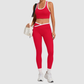 Wholesale contrasting vest+cross waistline legging set | Wonderxfans bulk activewear