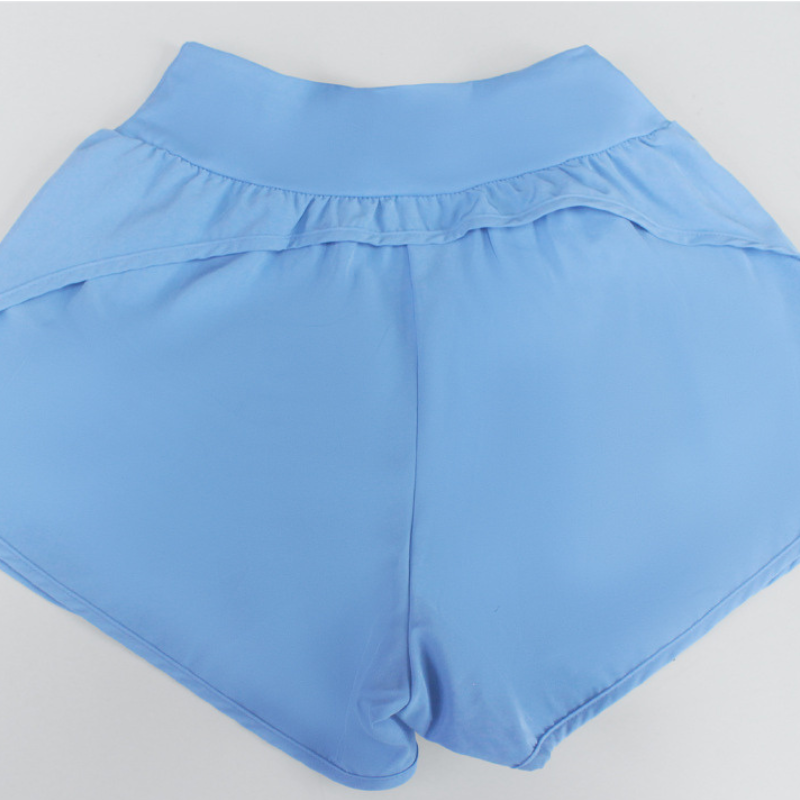 Wholesale Women's Quick-Dry Crossover Waist Running Shorts – Breathable Workout Gym Activewear
