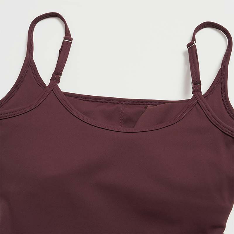 Wholesale Women's Brushed Tank Top & Booty-Lift Shorts Set – Seam-Detail Naked-Feel Yoga 2-Piece Set
