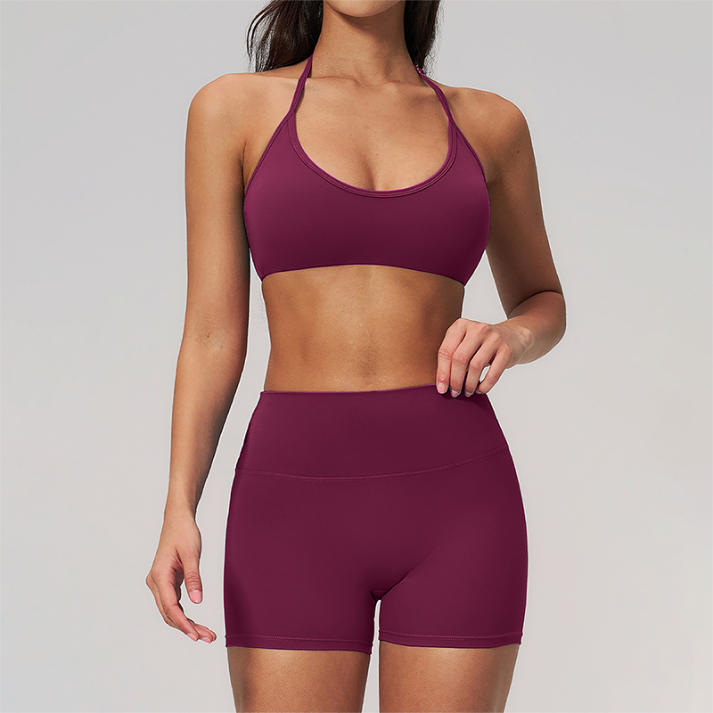 Wholesale Naked-Feel Seamless Sports Bra & High-Waist Leggings Set – Quick-Dry Yoga 2-Piece