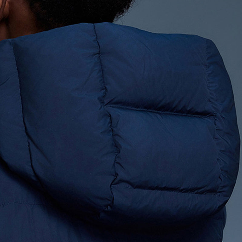 Cropped hooded down vest