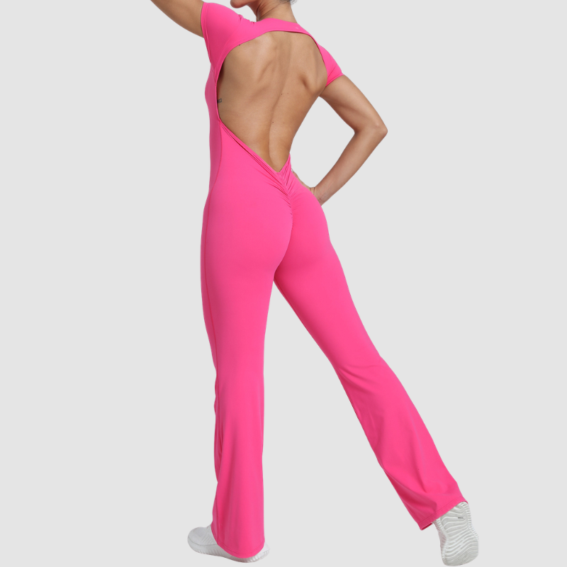 Wholesale Color blocked short sleeve backless | Wonderxfans bulk activewear