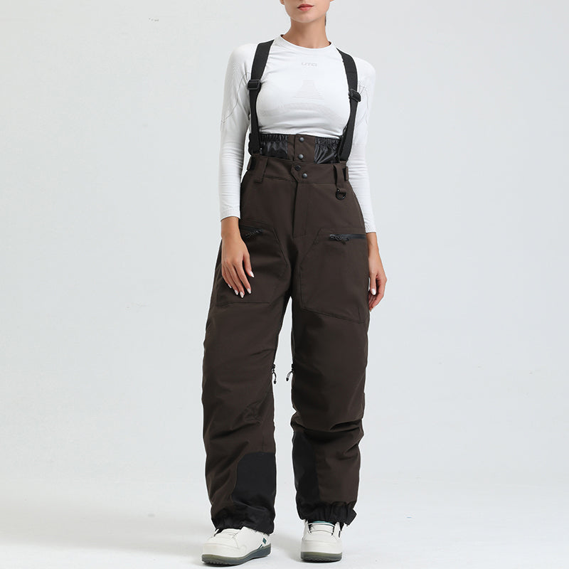 Women's Thickened Thermal Overalls Ski Pants