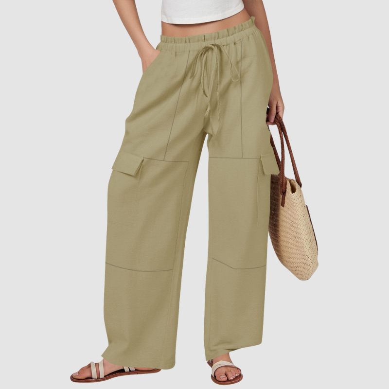 Wholesale Loose Drawstring Cargo Wide-Leg Pants